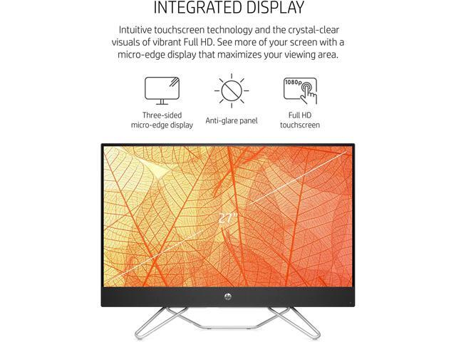 HP 27 All-in-One Desktop, AMD Ryzen 5 5500U, 16 GB RAM, 512 GB SSD, Full HD IPS Touchscreen, Windows 11 Home, 4 USB Ports, Privacy Camera, Dual...