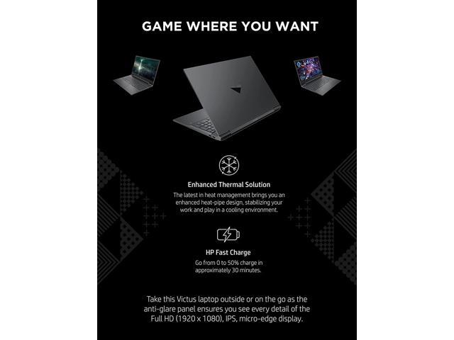 HP Victus 16 Gaming Laptop, NVIDIA GeForce RTX 3050, 11th Gen Intel Core i5-11260H, 8 GB RAM, 512 GB SSD, 16.1 Full HD IPS Display, Windows 10...