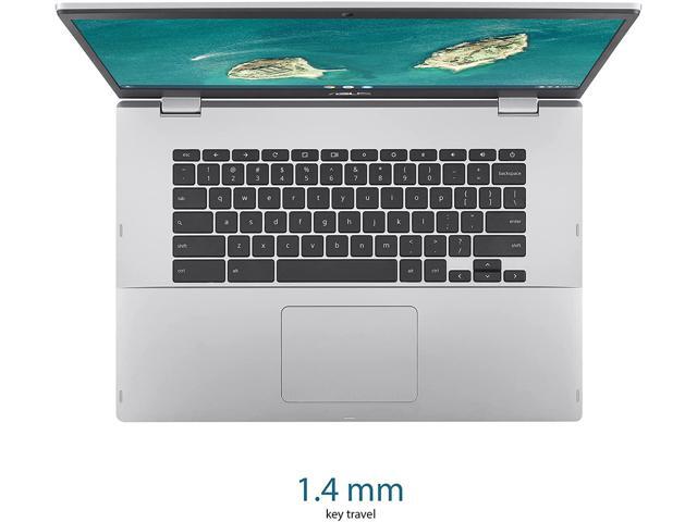 ASUS Chromebook CX1, 15.6' Full HD NanoEdge Display, Intel Celeron N3350 Processor, 64GB eMMC Storage, 8GB RAM, Chrome OS, Transparent Silver,...