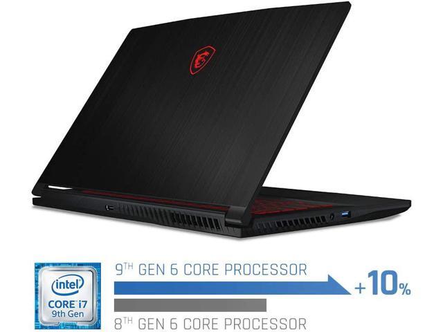 MSI GF63 Thin 9SC-066 15.6' Gaming Laptop, Thin Bezel, Intel Core i7-9750H, NVIDIA GeForce GTX1650, 16GB, 512GB NVMe SSD