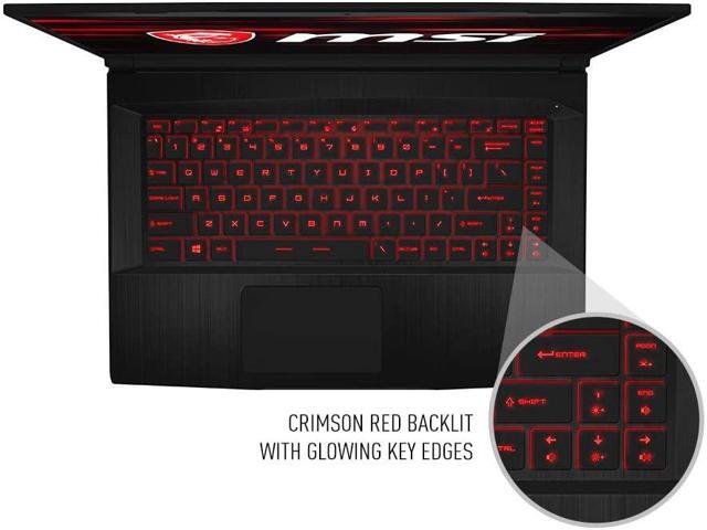 MSI GF63 Thin 9SC-066 15.6' Gaming Laptop, Thin Bezel, Intel Core i7-9750H, NVIDIA GeForce GTX1650, 16GB, 512GB NVMe SSD