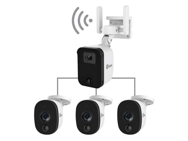 Swann - Fourtify 4 Wireless Security Camera System 64GB Micro SD Card 4 Cameras1080p NVR System 2-Way Audio Indoor/Outdoor - White - image 5