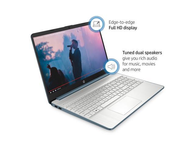 HP 15.6' FHD Laptop, AMD Ryzen 5 5500U, 8GB RAM, 256GB SSD, Spruce Blue, Windows 11 Home, 15-ef2129wm Notebook PC Computer