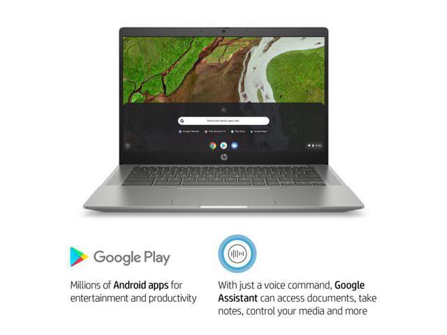 HP 14' Chromebook, Intel i3-1135, 4GB RAM, 128GB SSD, Silver, Chrome OS, 14b-nb0031wm Laptop Notebook