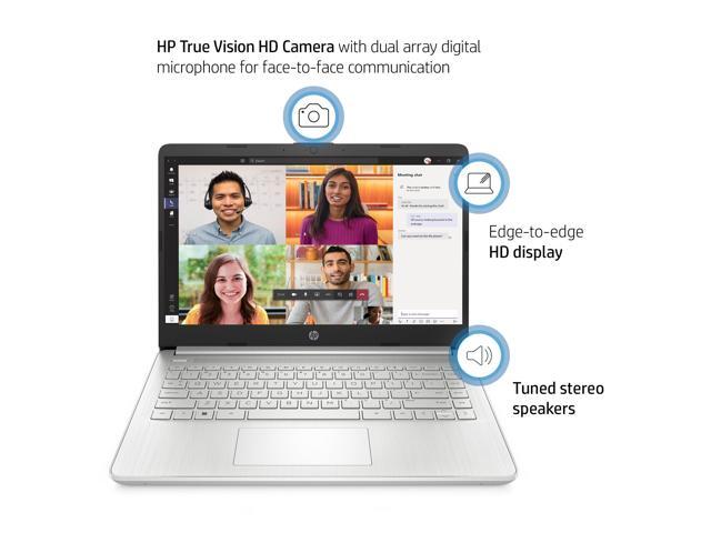 HP 14' Laptop, Intel Core i5-1135G7, 8GB RAM, 256GB SSD, Natural Silver, Windows 11 Home, 14-dq2078wm Notebook