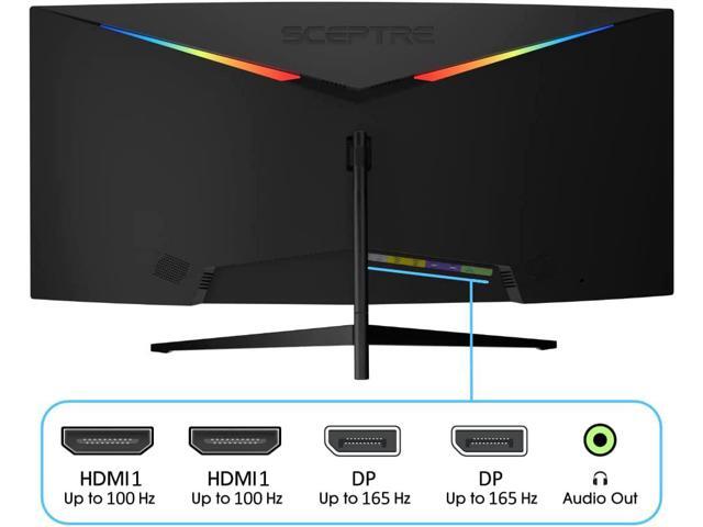 Sceptre 34-Inch Curved Ultrawide WQHD Monitor 3440 x 1440 R1500 up to 165Hz DisplayPort x2 99% sRGB 1ms Picture by Picture, Machine Black 2023...