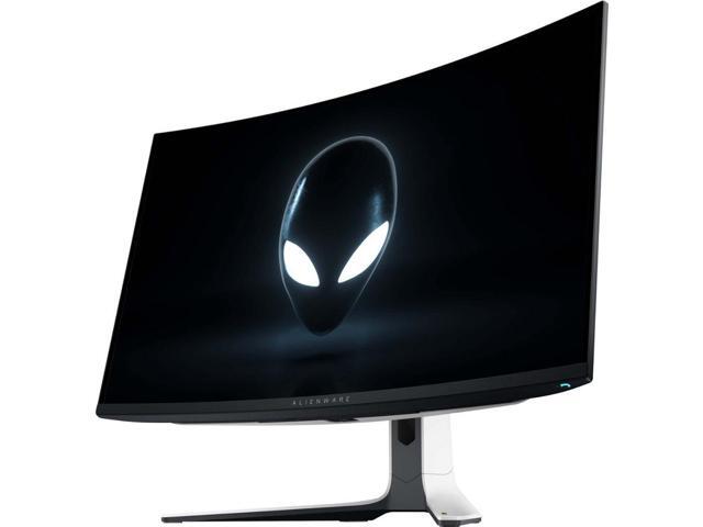 Alienware - AW3225QF 31.6" QD-OLED Curved 4K UHD 240Hz .03-ms G-SYNC Compatible Gaming Monitor with HDR (HDMI, USB-C) - Lunar Light - image 4