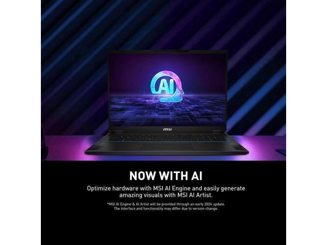 MSI Stealth 18 AI Studio A1V Stealth 18 AI Studio A1VHG-019US 18' Gaming Notebook - QHD+ - Intel Core Ultra 9 185H - 32 GB - 1 TB SSD - Windows 11...