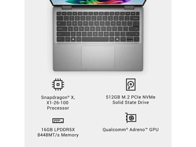 Dell - Inspiron 14' FHD+ Laptop - Snapdragon X Copilot+ PC with 16GB Memory - 512GB SSD - Titan