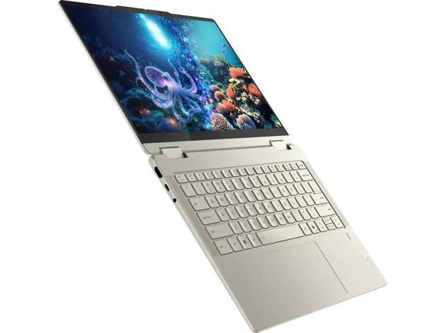Lenovo - Yoga 7 2-in-1 - Copilot+ PC - 14' 2K OLED Touchscreen Laptop - AMD Ryzen AI 5 340 - 16GB Memory - 512GB SSD - Seashell