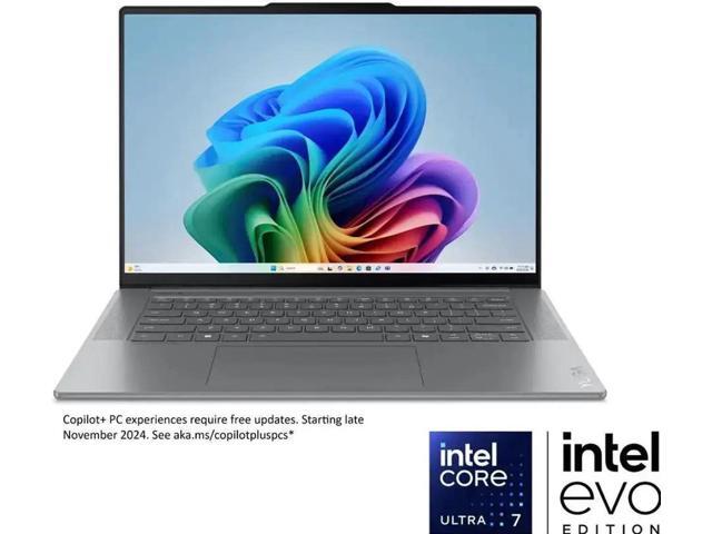 Lenovo - Yoga Slim 7i Aura Edition - Copilot+ PC - 15.3 3K Touchscreen Laptop - Intel Core Ultra 7 - 16GB Memory - 1TB SSD - Luna Gray Notebook