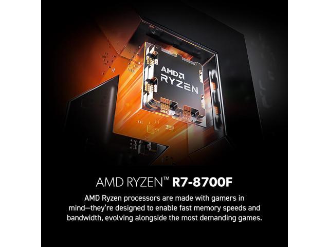 MSI Codex Z2 Gaming Desktop: AMD R7-8700F, GeForce RTX 5070, 32GB DDR5, 2TB m.2 NVMe SSD, USB Type-C, VR-Ready, Windows 11 Home: A8NVP-436US