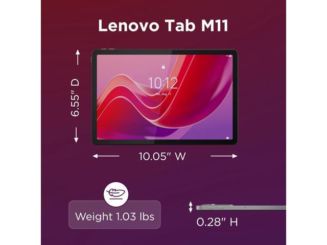 Lenovo Tab M11, 11 Display, MediaTek Helio G88 Octa-Core, 4GB RAM, 128GB SSD, 1920x1200 px, Ambient Light-Sensor, 10 Hour Battery, Comes w/Folio...
