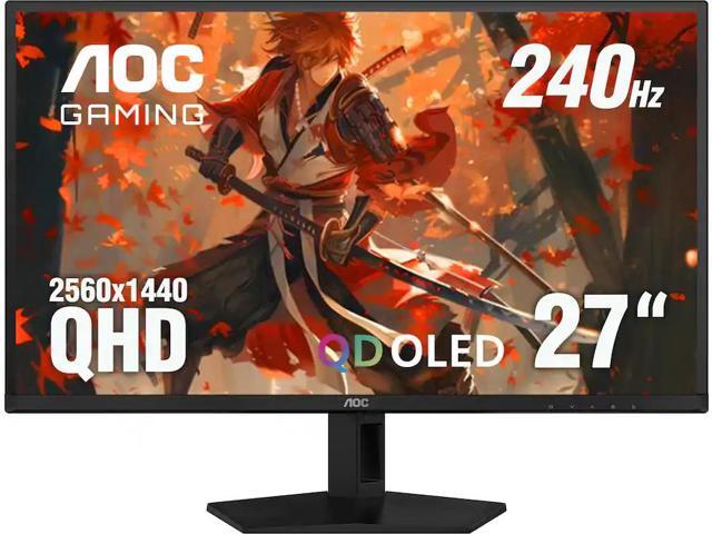 AOC - 27” QD-OLED, QHD, 240hz, G-Sync Compatible, .03ms, Gaming Monitor - Black - image 5
