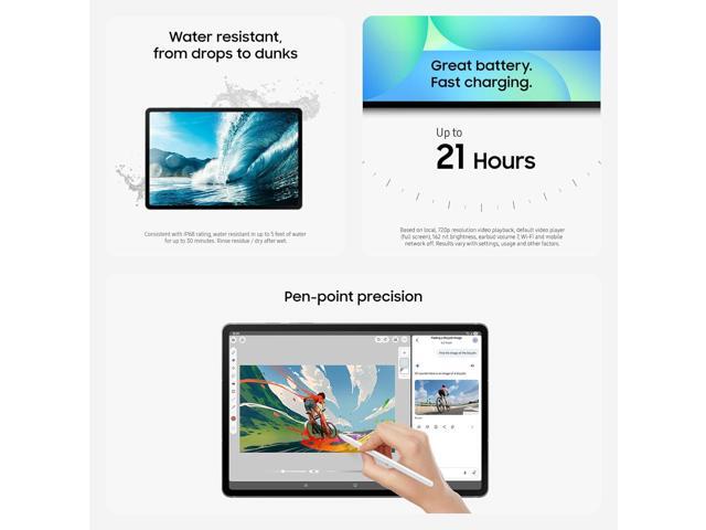 SAMSUNG Galaxy Tab S10 FE+ 13.1 128GB WiFi Android Tablet, Large Display, Long Battery Life, Exynos 1580 Processor, IP68, Water-Resistant, 90 Hz...