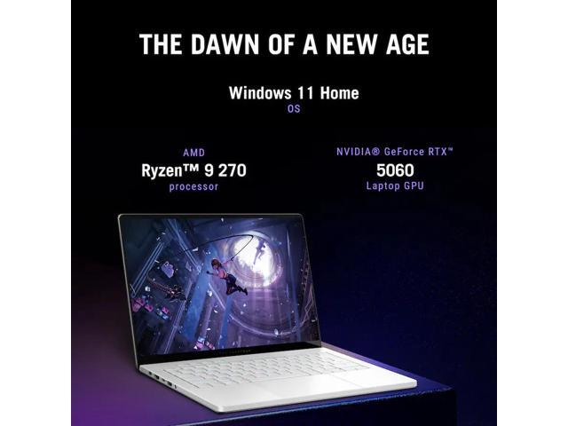 ASUS - ROG Zephyrus G14 14" OLED 3K 120Hz Gaming Laptop - AMD Ryzen 9 270 - 16GB LPDDR5X - GeForce RTX 5060 - 1TB SSD - Platinum White - image 3
