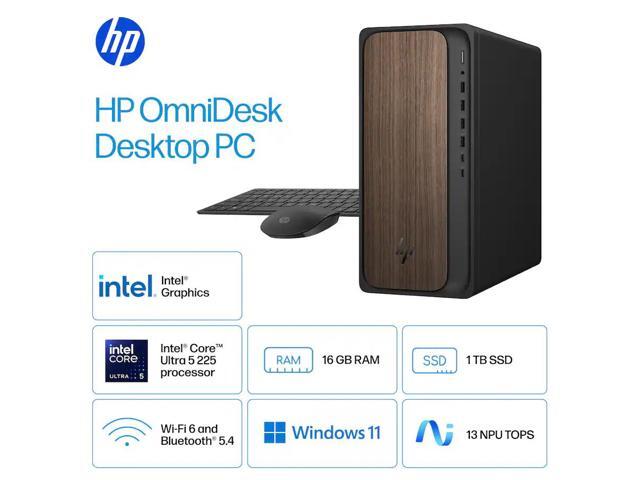 HP - OmniDesk Desktop - Intel Core Ultra 5 225 2025 - 16GB DDR5 Memory - 1TB SSD - Dark Wood - image 4