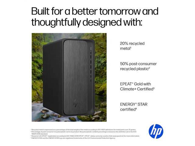 HP - OmniDesk Desktop - AMD Ryzen 7 8700G 2024 - 16GB DDR5 Memory - 1TB SSD - Gray Wood - image 4