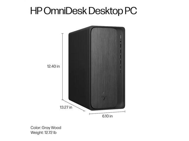 HP - OmniDesk Desktop - AMD Ryzen 7 8700G 2024 - 16GB DDR5 Memory - 1TB SSD - Gray Wood - image 6