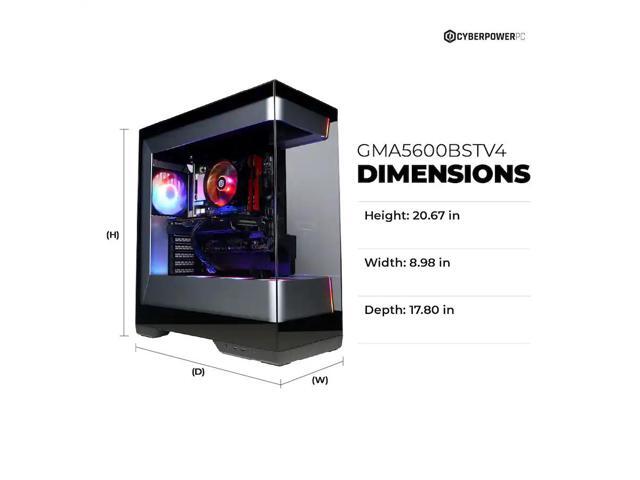 CyberPowerPC - Gaming Desktop - AMD Ryzen 5 5500 - AMD Radeon RX 6500 XT 4GB - 16GB Memory - 1TB PCIe 4.0 SSD - Black - image 4