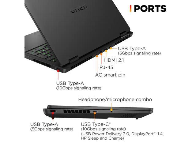 HP OMEN - 16" 2K 144Hz Gaming Laptop - Intel Core Ultra 7 255H w/ AI Boost 2025 - 16GB Memory - NVIDIA GeForce RTX 5060 - 1TB SSD - Shadow Black - image 4