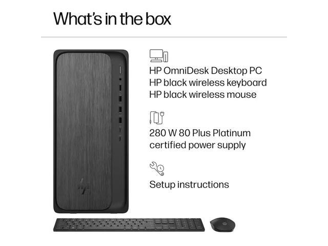 HP - OmniDesk Desktop - AMD Ryzen 5 8500G 2024 - 16GB DDR5 Memory - 512GB SSD - Gray Wood - image 3