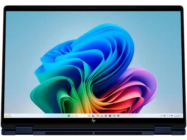 HP - OmniBook X Flip 2-in-1 - Copilot+ PC - 14' 2K Touch-Screen Laptop - Intel Core Ultra 7 - 16GB Memory - 1TB SSD - Atmospheric Blue