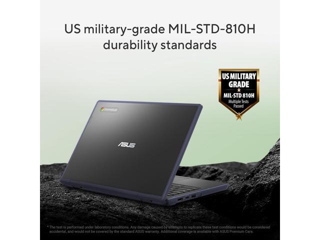 ASUS Chromebook CR11 Ruggedized Laptop, 11.6 Display, Intel Processor N100 Processor, 4GB RAM, 64GB eMMC Storage, Antimicrobial Guard,...
