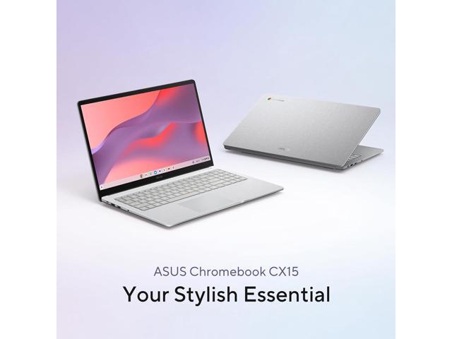 ASUS Chromebook CX15 Laptop, 15.6' FHD Anti-Glare Display, Intel Celeron N4500 Processor, 128GB Storage, 8GB RAM, ChromeOS, Pure Grey,...