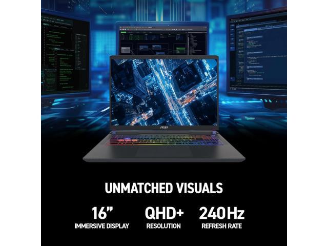 MSI Vector 16 HX AI 16 144Hz FHD+ Gaming Laptop: Intel Core Ultra 7-255HX, NVIDIA Geforce RTX 5070Ti, 16GB DDR5, 512GB NVMe SSD, Thunderbolt 5,...