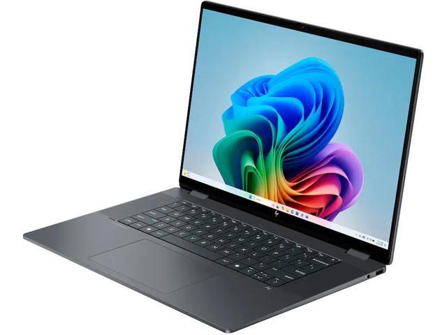 HP - OmniBook X Flip 2-in-1 - Copilot+ PC - 16' 2K Touch-Screen Laptop - Intel Core Ultra 7 - 16GB Memory - 1TB SSD - Eclipse Gray
