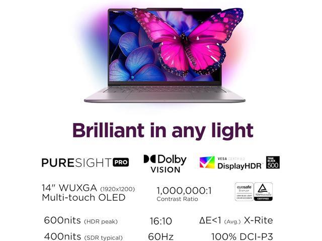Lenovo Slim 7i Aura Edition - 2025 - Copilot+ PC - Core Ultra 7 Processor 256V - 14' WUXGA OLED Display - 16 GB Memory - 1 TB Storage - Luna Grey