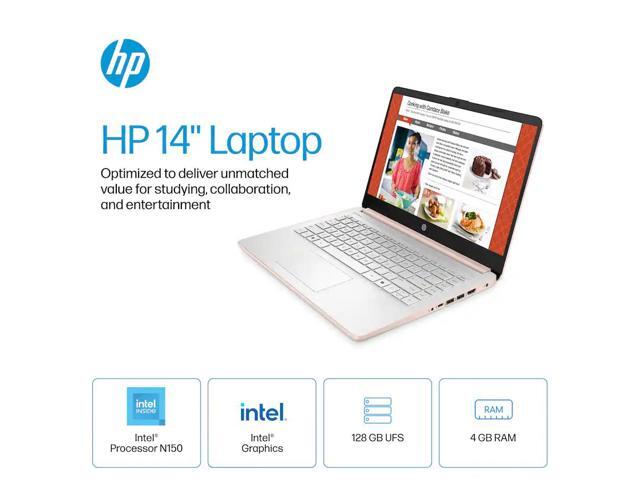 HP - 14" Laptop - Intel Processor N150 2025 - 4GB Memory - 128GB UFS - Pale Rose Gold - image 5