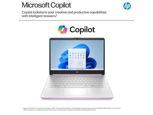 HP - 14" Laptop - Intel Processor N150 2025 - 4GB Memory - 128GB UFS - Honey Lavender - image 4