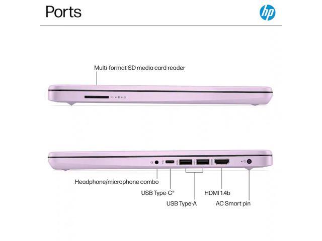 HP - 14" Laptop - Intel Processor N150 2025 - 4GB Memory - 128GB UFS - Honey Lavender - image 3