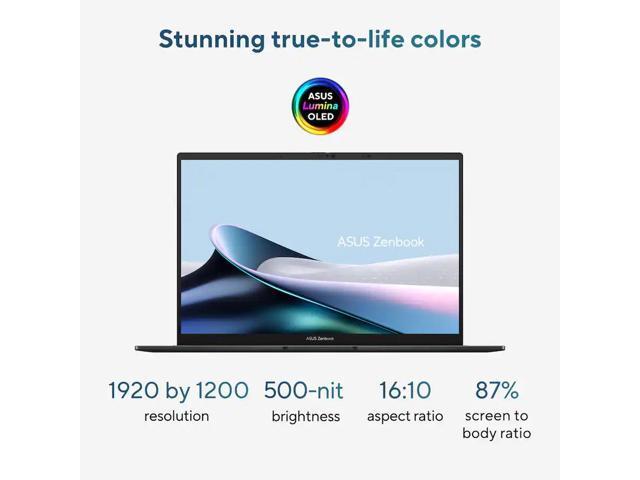 ASUS - Zenbook 14 14' FHD+ OLED Touch Screen Laptop - Intel Core Ultra 9 - 32GB RAM - 1TB SSD - Jasper Gray