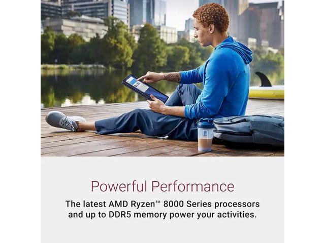 Dell - Inspiron - 14" 2K 2-in-1 Touchscreen Laptop - AMD Ryzen 5 8640HS 2023 - 16GB Memory - 512GB Storage - Ice Blue - image 3