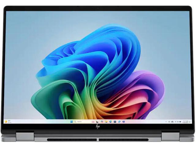 HP - OmniBook X Flip 2-in-1 - Copilot+ PC - 14" 2K Touch-Screen Laptop - AMD Ryzen AI 5 340 2025 - 16GB Memory - 512GB SSD - Meteor Silver - image 3