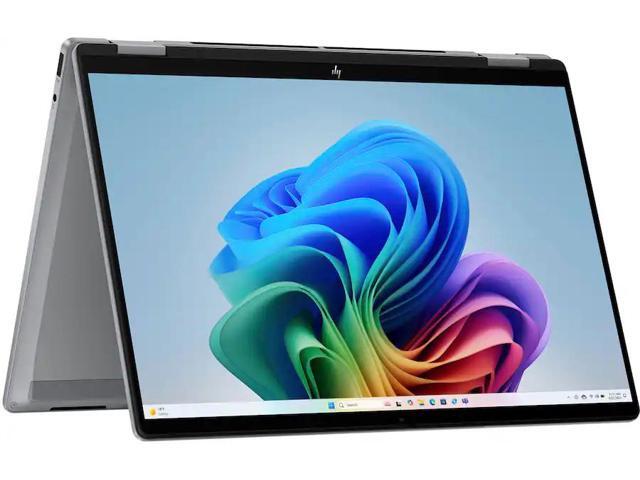HP - OmniBook X Flip 2-in-1 - Copilot+ PC - 14" 2K Touch-Screen Laptop - AMD Ryzen AI 5 340 2025 - 16GB Memory - 512GB SSD - Meteor Silver - image 4