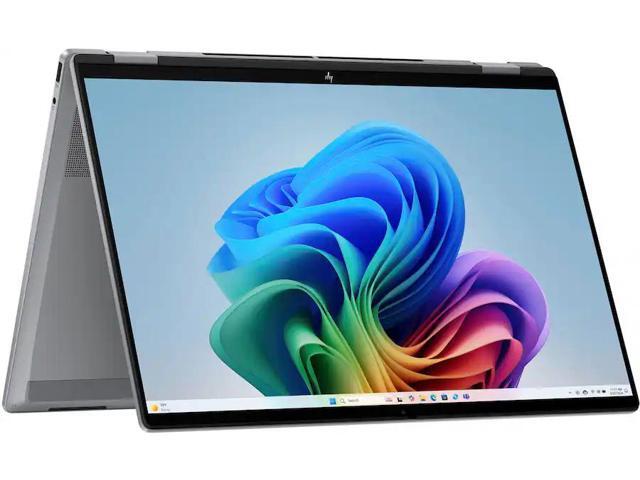 HP - OmniBook X Flip 2-in-1 - Copilot+ PC - 16" 2K Touch-Screen Laptop - AMD Ryzen AI 7 350 2025 - 24GB Memory - 1TB SSD - Meteor Silver - image 3