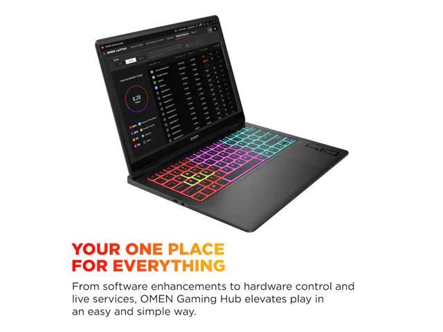 HP OMEN - Transcend 14" 120Hz 3K OLED Gaming Laptop - Intel Core Ultra 9-285H - 32GB Memory - NVIDIA GeForce RTX 5070 - 1TB SSD - Shadow Black - image 3