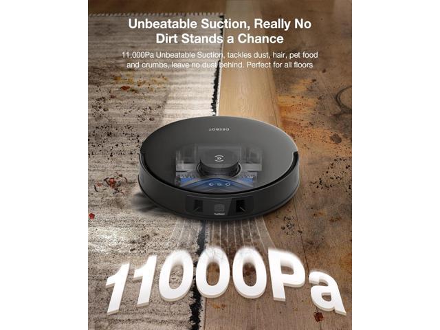ECOVACS DEEBOT T30S Robot Vacuum and Mop, 11000Pa, ZeroTangle Technology, TruEdge Adaptive Edge Mopping, Hot Water Mop Washing, Self-Emptying, Self...