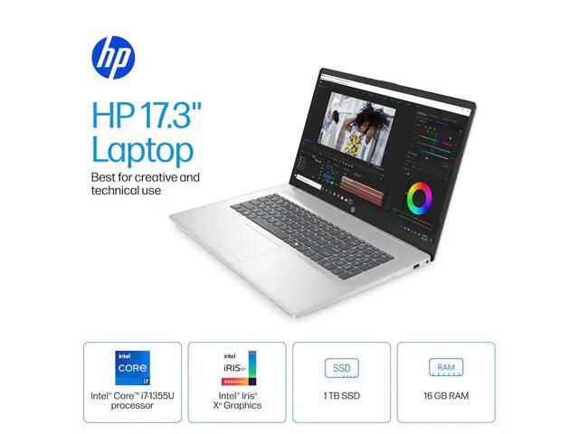 HP - 17.3" Full HD Laptop - Intel Core i7 1355U 2023 - 16GB Memory - 1TB SSD - Natural Silver - image 3