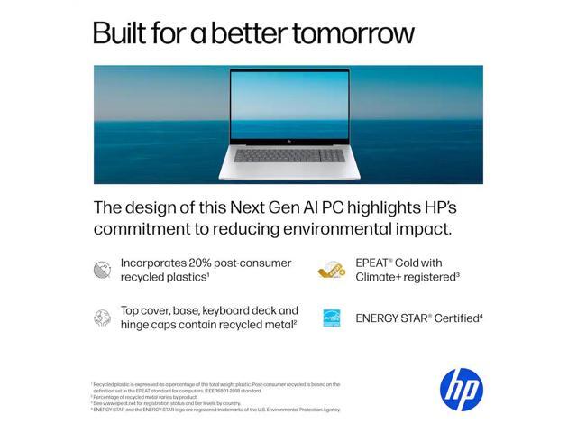 HP - OmniBook X - Copilot+ PC - 17.3" Full HD Touch-Screen Laptop - Intel Core Ultra 9 288V 2024 - 32GB Memory - 2TB SSD - Glacier Silver - image 4