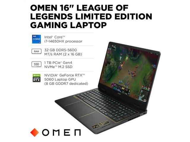HP OMEN - League of Legends Ltd Ed 16" 2K Gaming Laptop - Intel Core i7 14650HX - 32GB Memory - NVIDIA GeForce RTX 5060 - 1TB SSD - Shadow Black - image 4