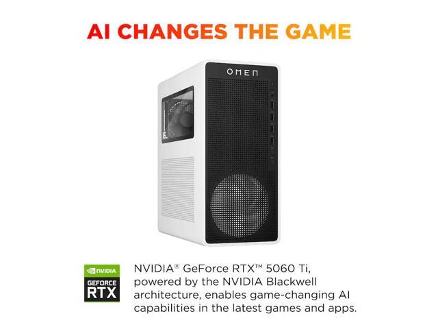 HP OMEN - 16L Gaming Desktop - Intel Core i5-14400F 2024 - 16GB DDR5 Memory - NVIDIA GeForce RTX 5060 Ti 8GB GDDR7 - 1TB SSD - Panda Metal - image 7