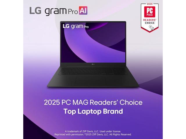 LG gram Pro 17-inch Lightweight Laptop Computer, Intel Evo Edition Powered by Intel Core Ultra9 285H Processor, NVIDIA RTX5050, Windows 11 Home,...