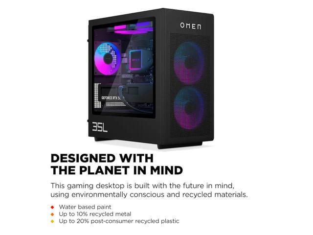 HP OMEN - 35L Gaming Desktop - Intel Core i7-14700F 2024 - 32GB Memory - NVIDIA GeForce RTX 5080 - 1TB SSD - Shadow Black
