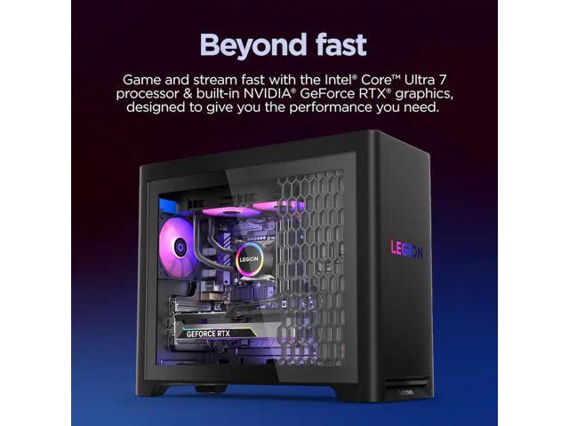 Lenovo - Legion Tower 5i Gaming Desktop - Intel Core Ultra 7 Processor 265F - 32GB RAM - NVIDIA RTX 5060Ti 8GB - 1TB SSD - Eclipse Black