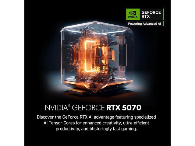 msi Codex R2 Gaming Desktop: Intel Core i5-14400F, Geforce RTX 5070, 32GB DDR5, 1TB m.2 NVMe SSD, 80+ Gold PSU, WiFi 6E, Air Cooling, Windows 11...